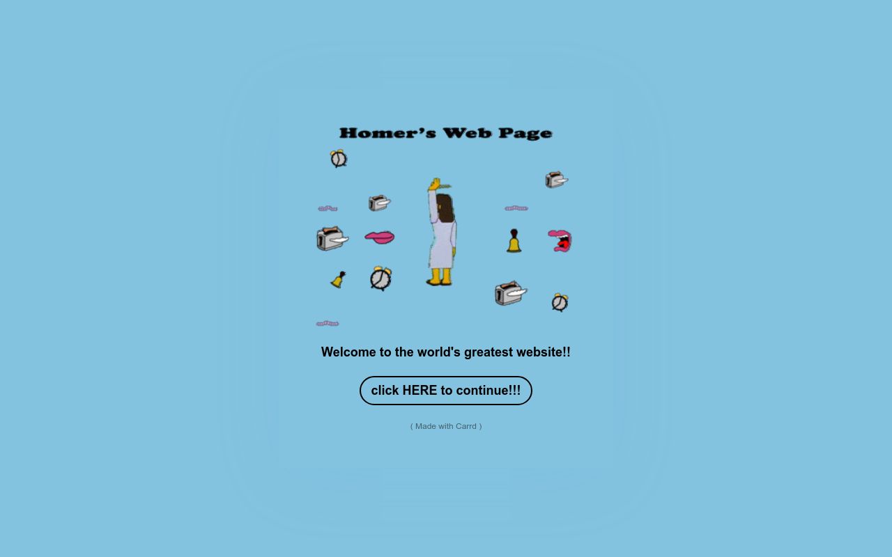 Homer's Web Page